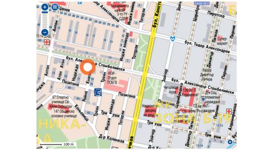 Магазин на бул. Ал. Стамболийски 100м. до бул. Константин Величков.