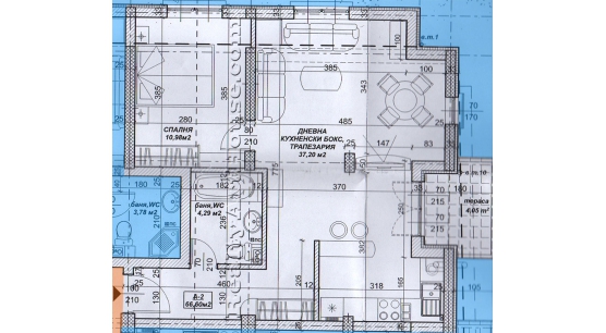 2-стаен апартамент №2 в нова сграда в Овча купел